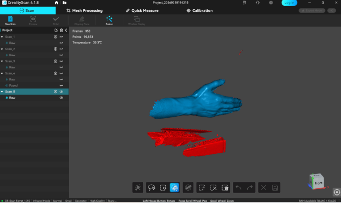 Hand Scanning Guidance (take Ferret Series as an example) | Creality Wiki