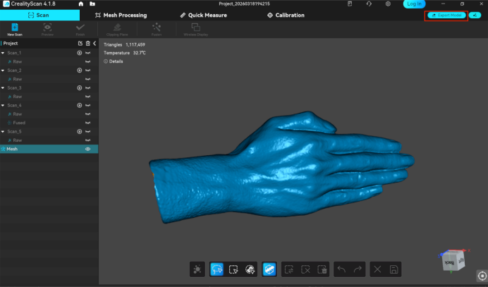 Hand Scanning Guidance (take Ferret Series as an example) | Creality Wiki