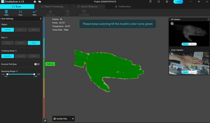 Hand Scanning Guidance (take Ferret Series as an example) | Creality Wiki