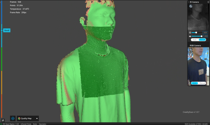 Raptor Series Body/Face Scanning Guidance | Creality Wiki