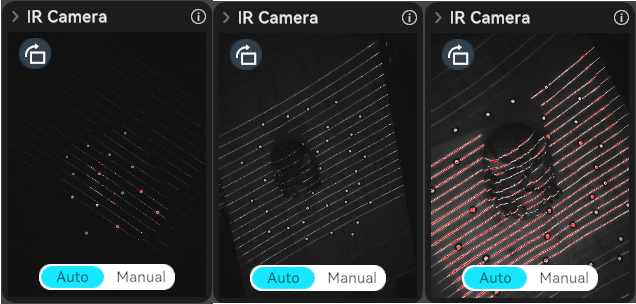 CrealityScan exposure adjustment screen