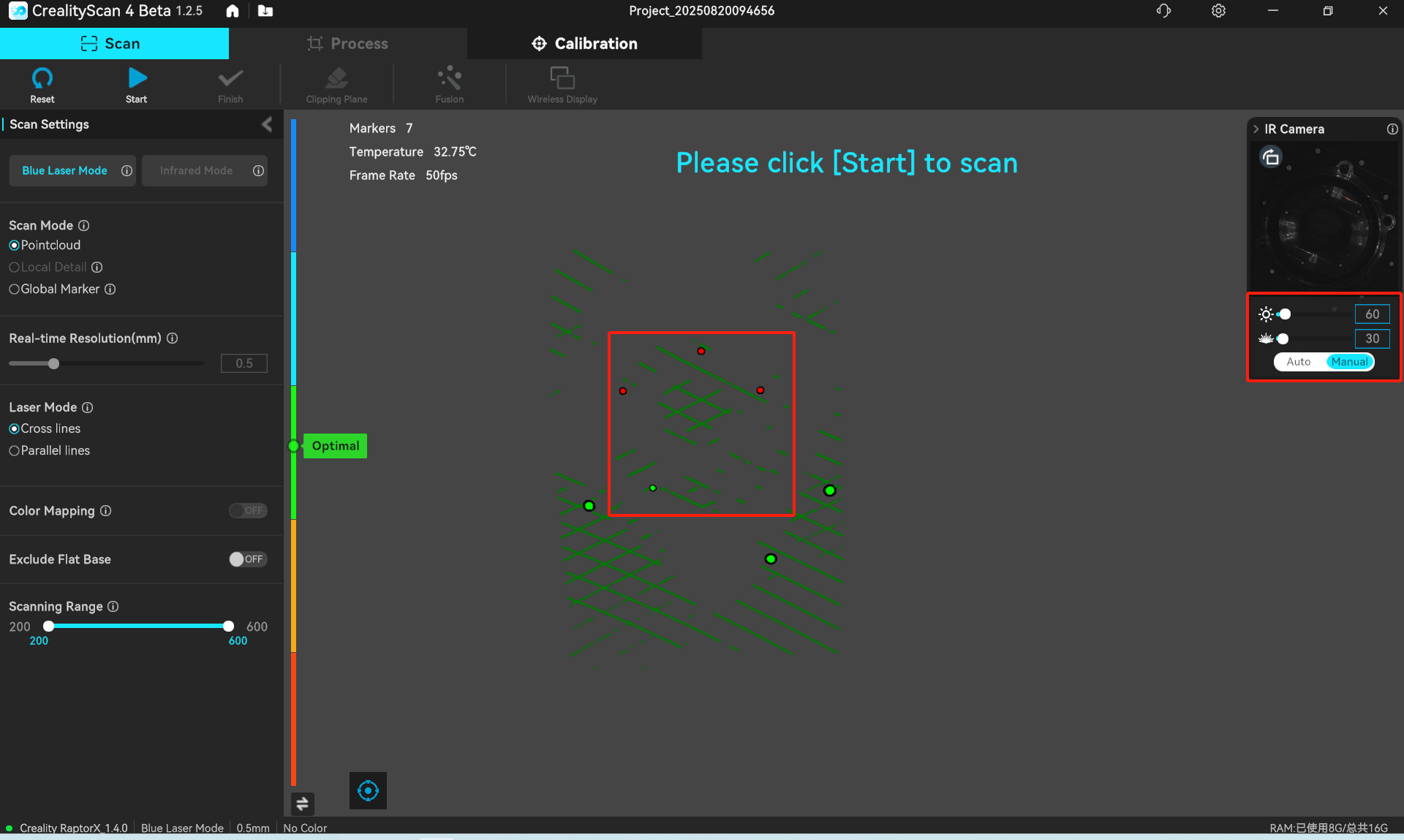 Creality developer spray scanning workflow