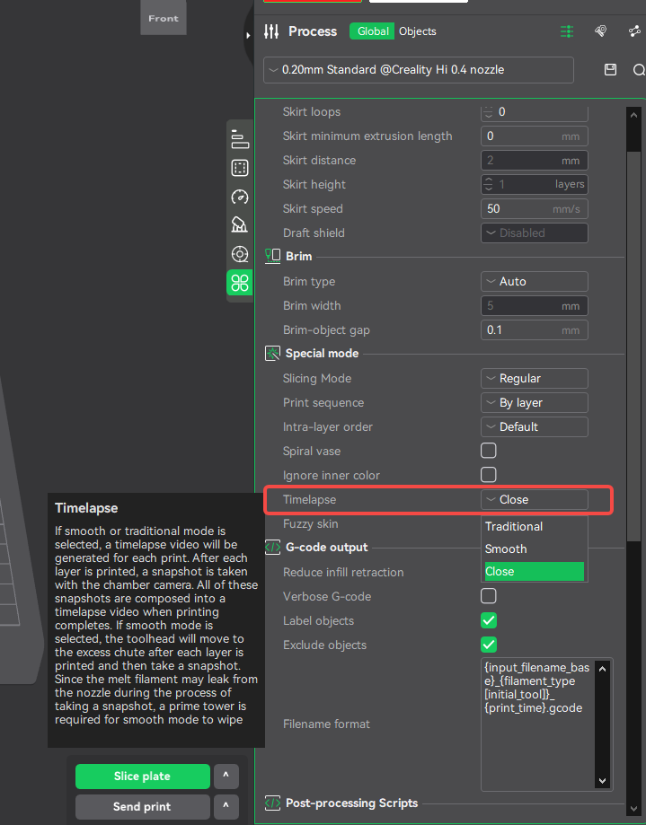 Timelapse Functionality Introduction | Creality Wiki