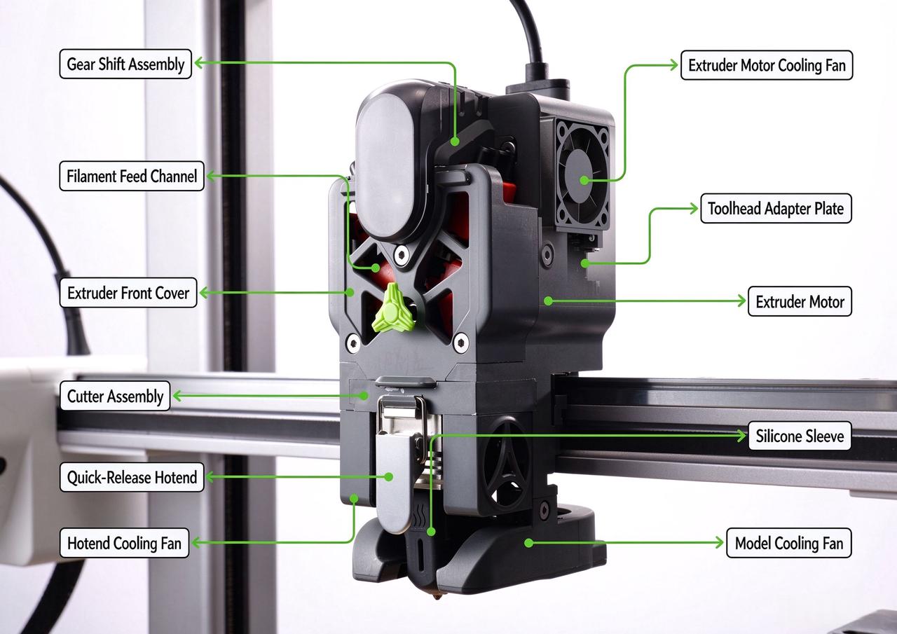SPARKX i8 toolhead overview